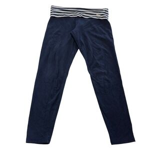 Abercrombie & Fitch Leggings‎ Womens Large Blue Foldover Yoga Pant Vintage Y2K